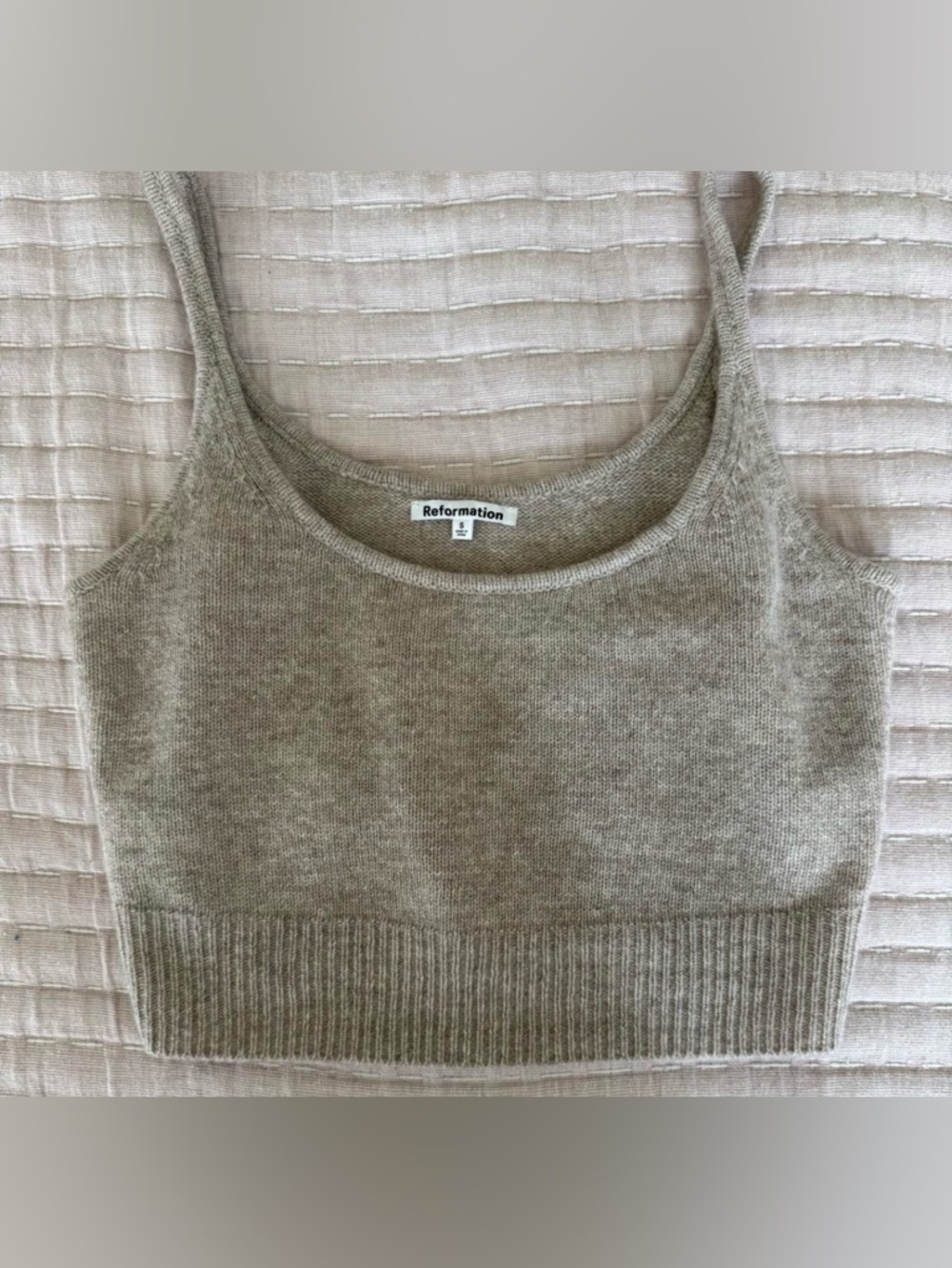 Reformation Cropped Cashmere Tank